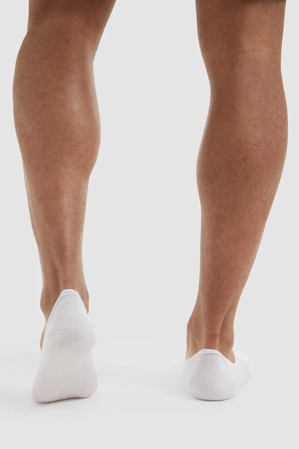 6 Pack No Show Socks In White