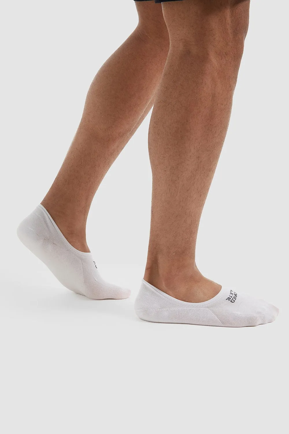 6 Pack No Show Socks In White