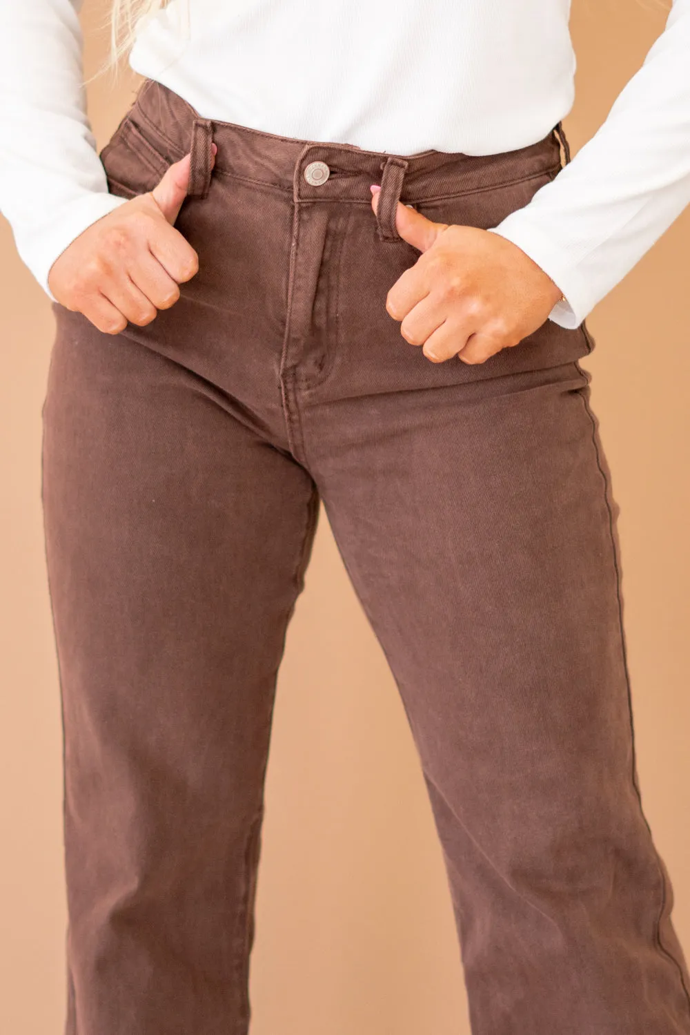 Acid Washed Frayed Hem Slim Wide Leg Pants