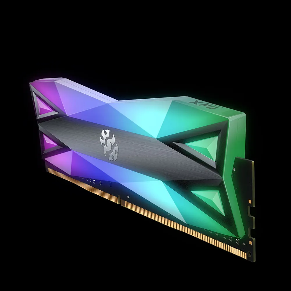 ADATA XPG Spectrix D60G 32GB (2X16GB) DDR4 RGB 3200MHZ PC4-25600 CL16-20-20 1.35V Desktop Memory (Tungsten Grey) (AX4U320016G16A-DT60)