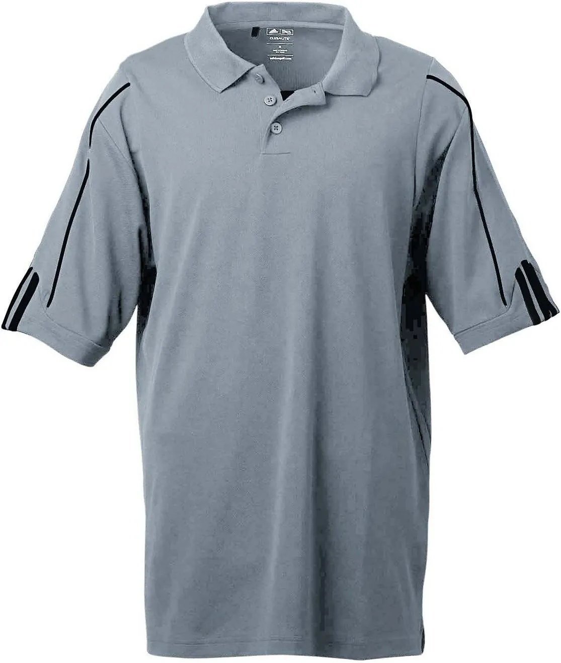 adidas Polo Golf Shirt A76 Men's Climalite 3-Stripes Cuff Pique 2XL Zone/Black