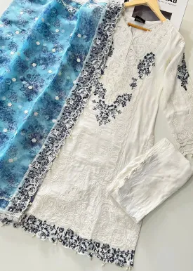 AL-3710 Readymade White Ally's Dress