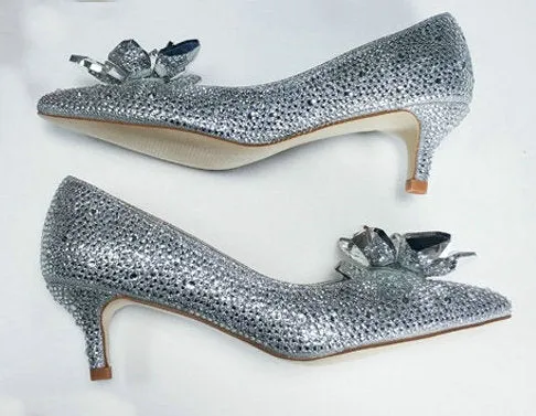Amozae- European Wedding Shoes Female White Drill Rhinestone Crystal Stiletto Pointed Red Bridal Shoes Fashion High Heels