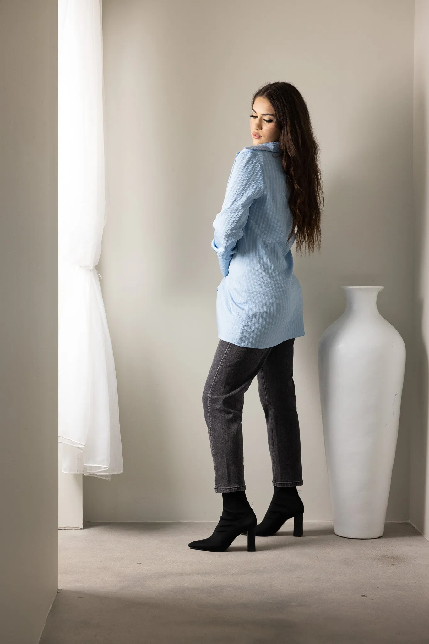 Basic Detailed Button Shirt