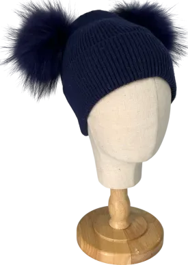 Blue Pom Pom Hat One Size