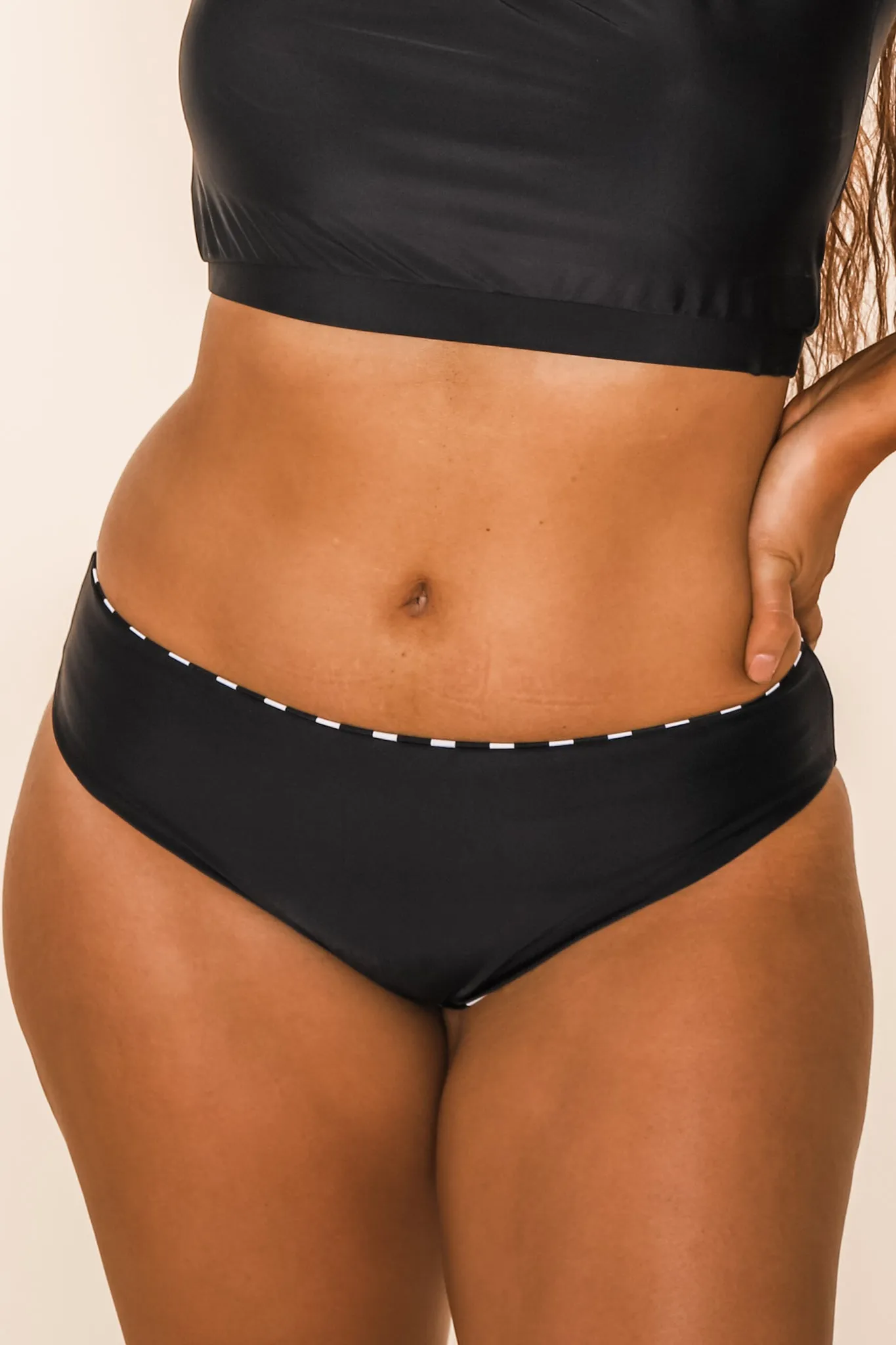 Breeze Reversible Bottoms | Black/Black & White Stripe | Final Sale