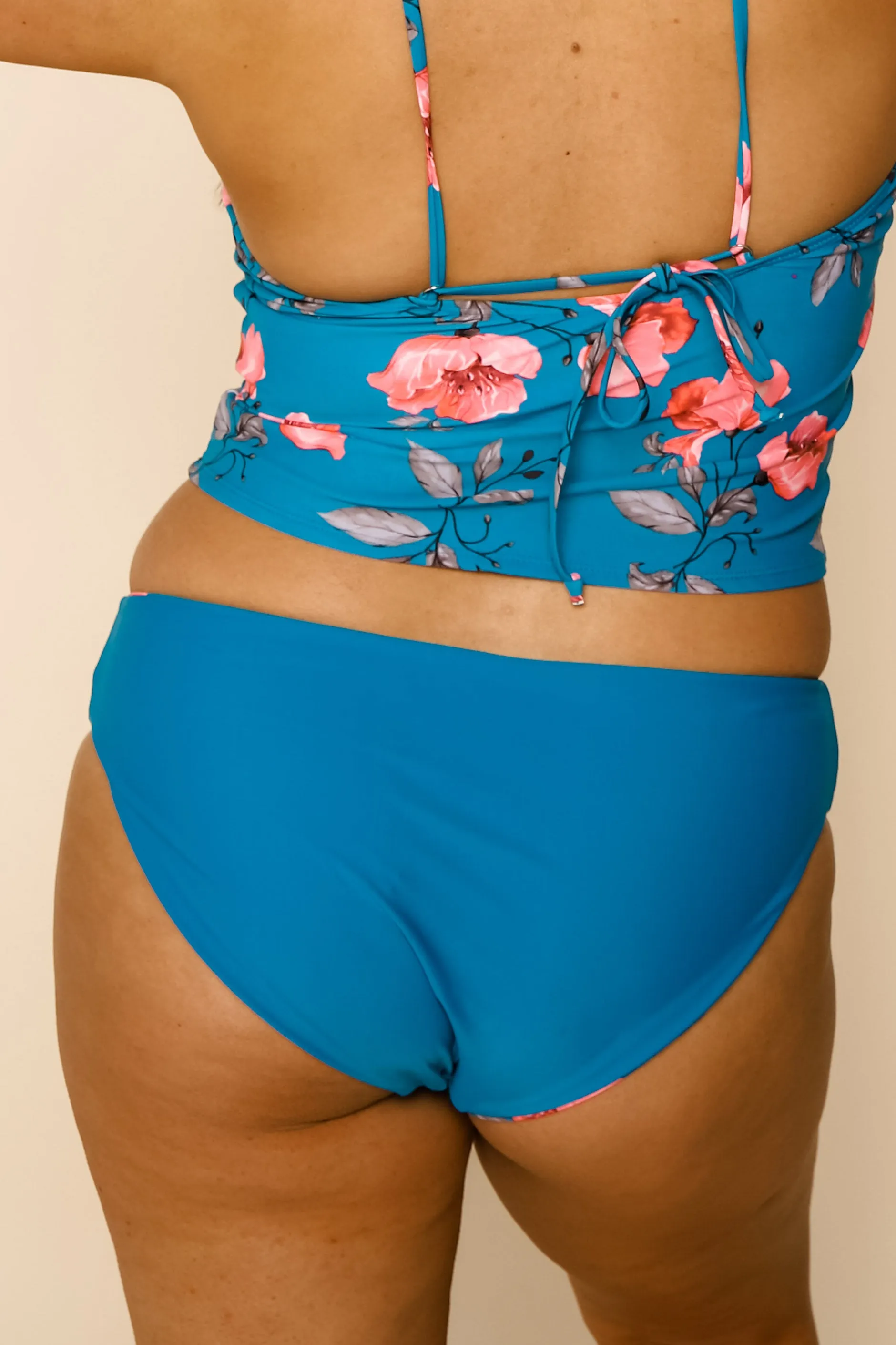 Breeze Reversible Bottoms | Blue/Blue Floral | Final Sale
