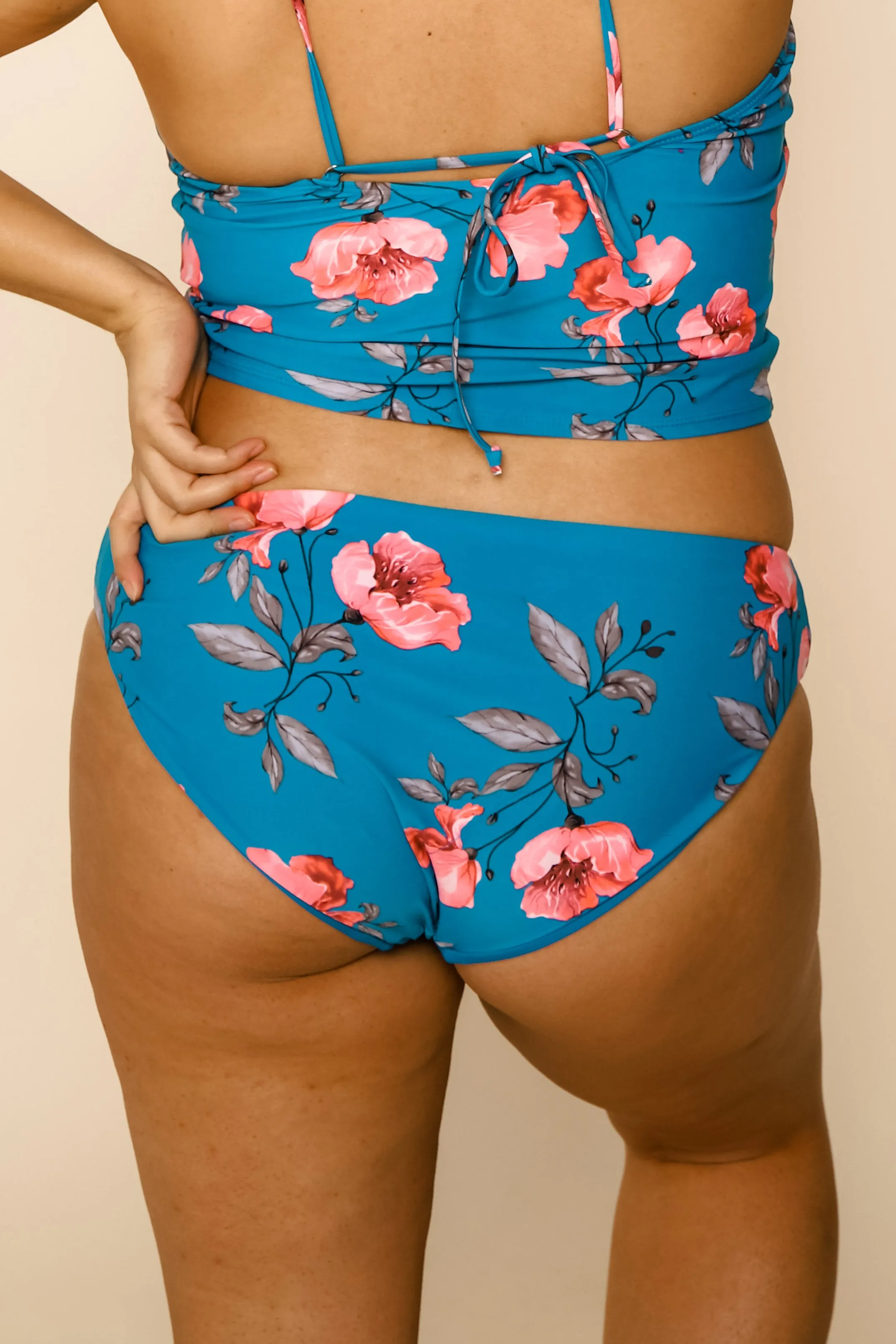 Breeze Reversible Bottoms | Blue/Blue Floral | Final Sale