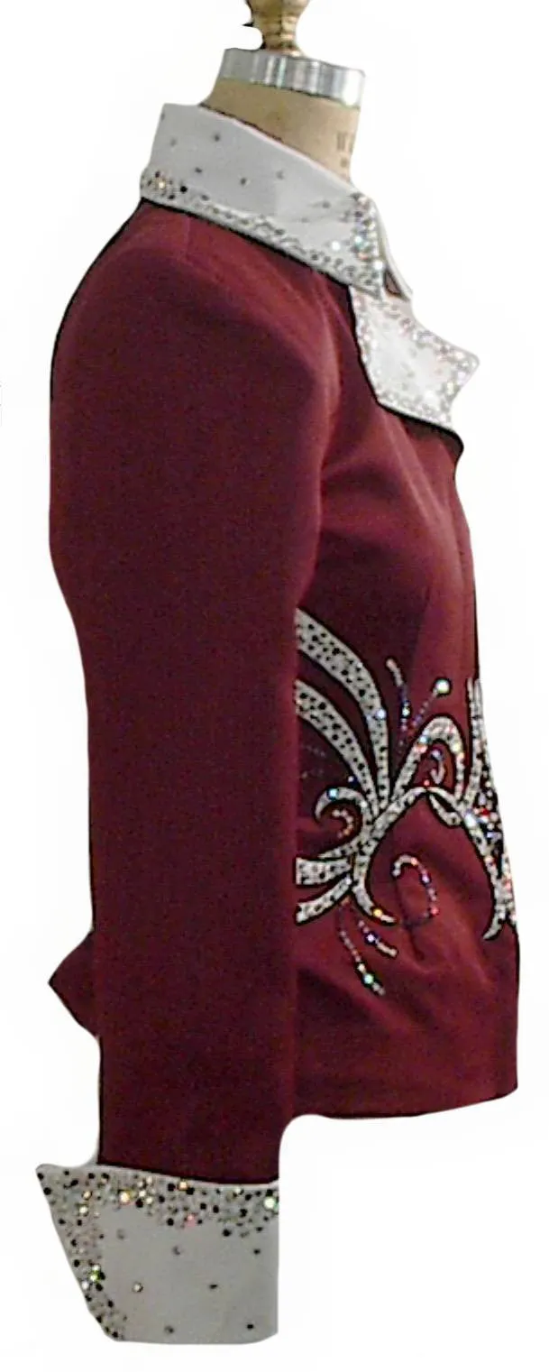 Burgundy/White Showmanship Outfit, Ladies M, 1896AB