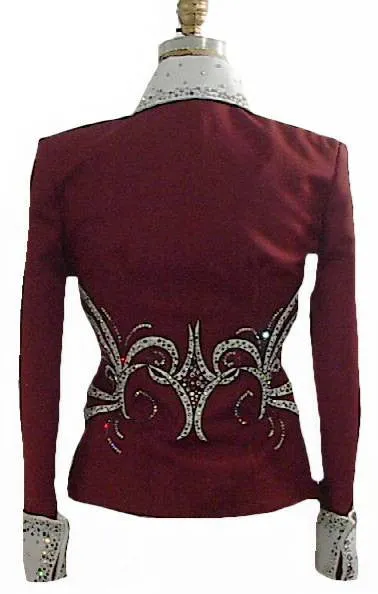 Burgundy/White Showmanship Outfit, Ladies M, 1896AB