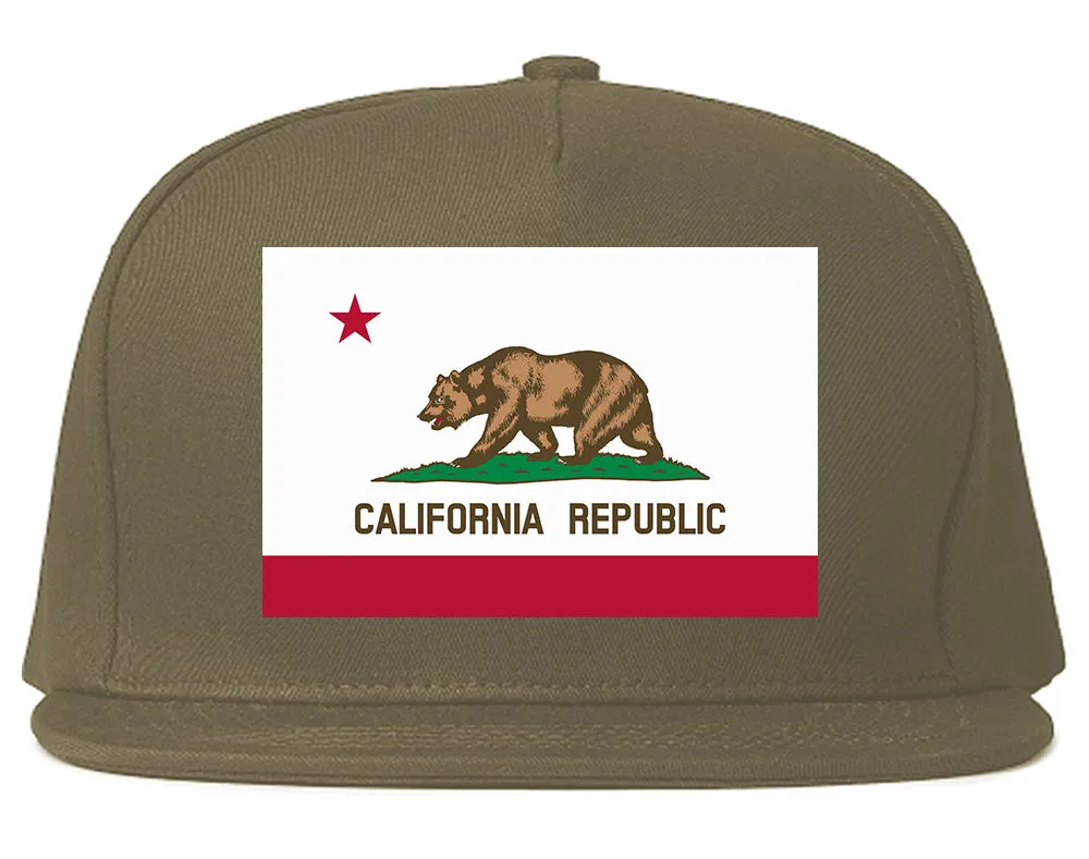 California State Flag CA Chest Mens Snapback Hat