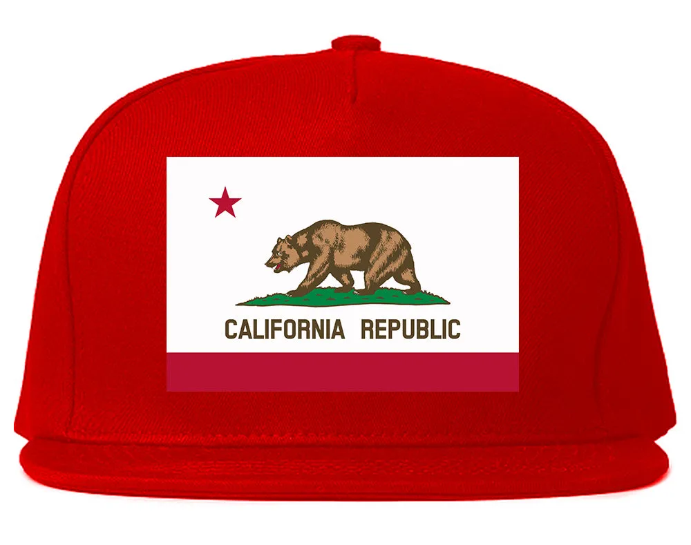California State Flag CA Chest Mens Snapback Hat