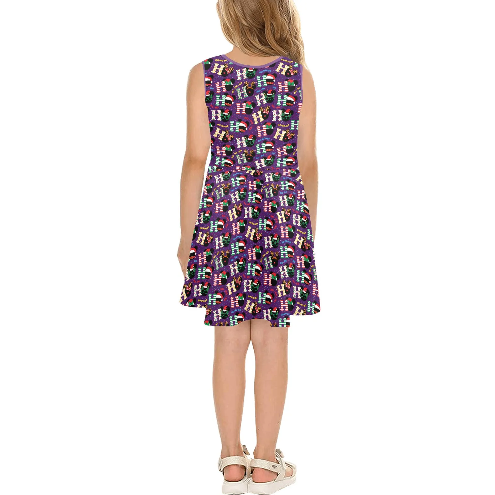 Christmas Ho Ho Girls' Sleeveless Sundress