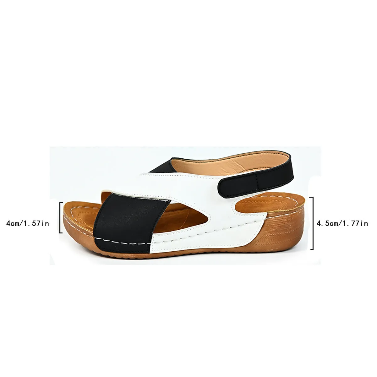 Color Block Velcro Sandals