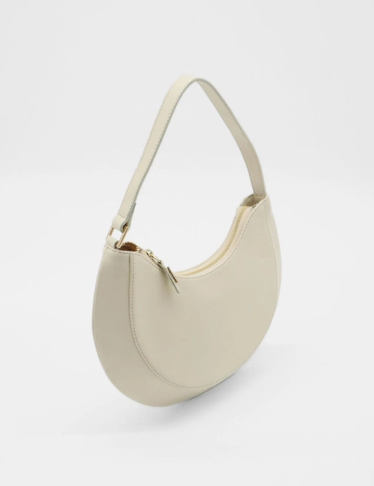 Confidence medium shoulder purse in off white leather women's bags