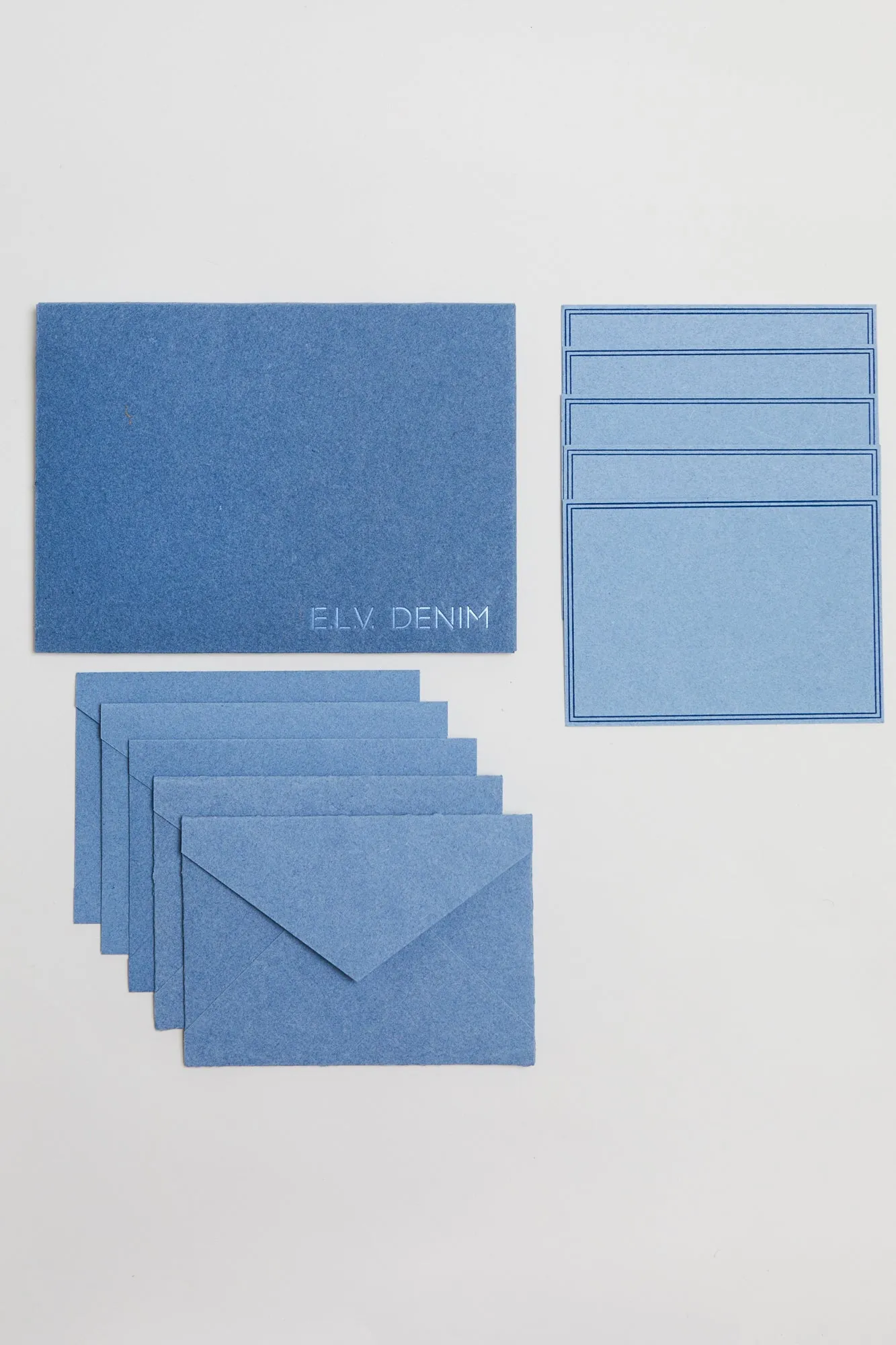 Denim Paper Bordered Stationery Set