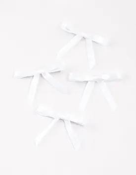 Fabric Mini Satin Hair Bows 4-Pack