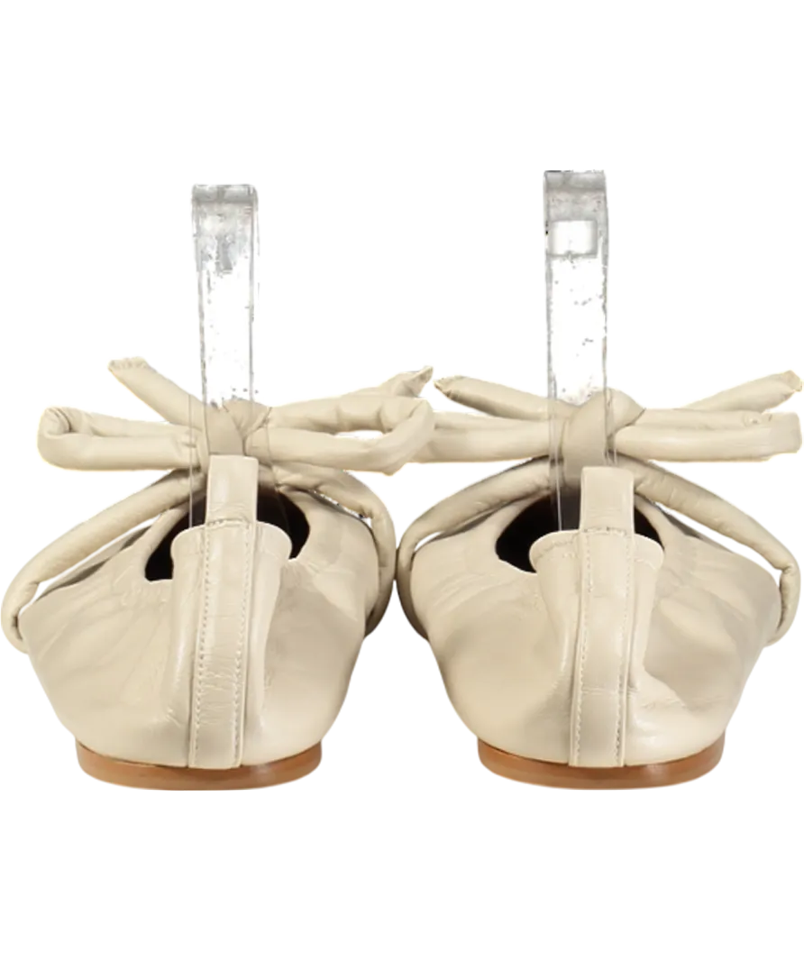 Flattered Beige Polly Flat Leather Pumps UK 7 EU 40 👠
