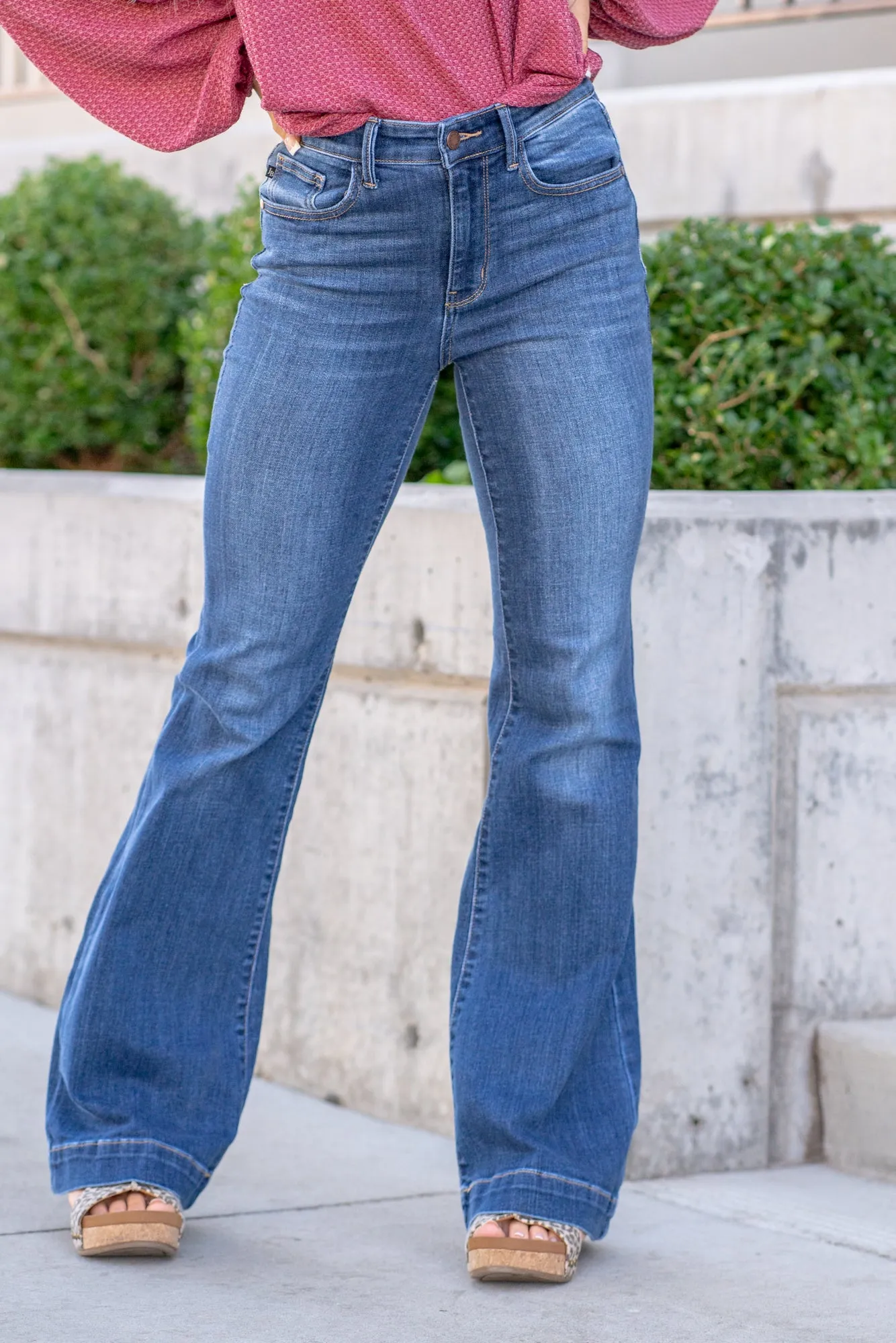 Ft Collins High Rise Wide Hem Flare Regular & Plus Sizes