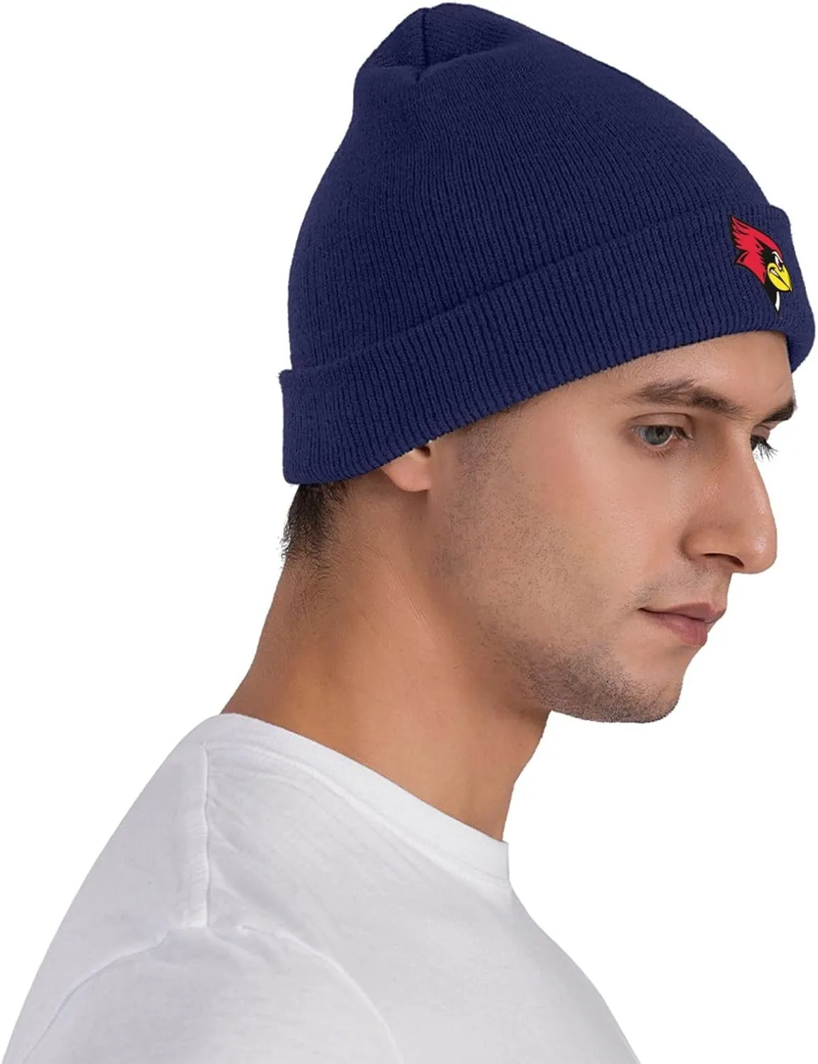 Illinois State University Logo Classic Warm Winter Knit Cap Fleece Lined Beanie Hat