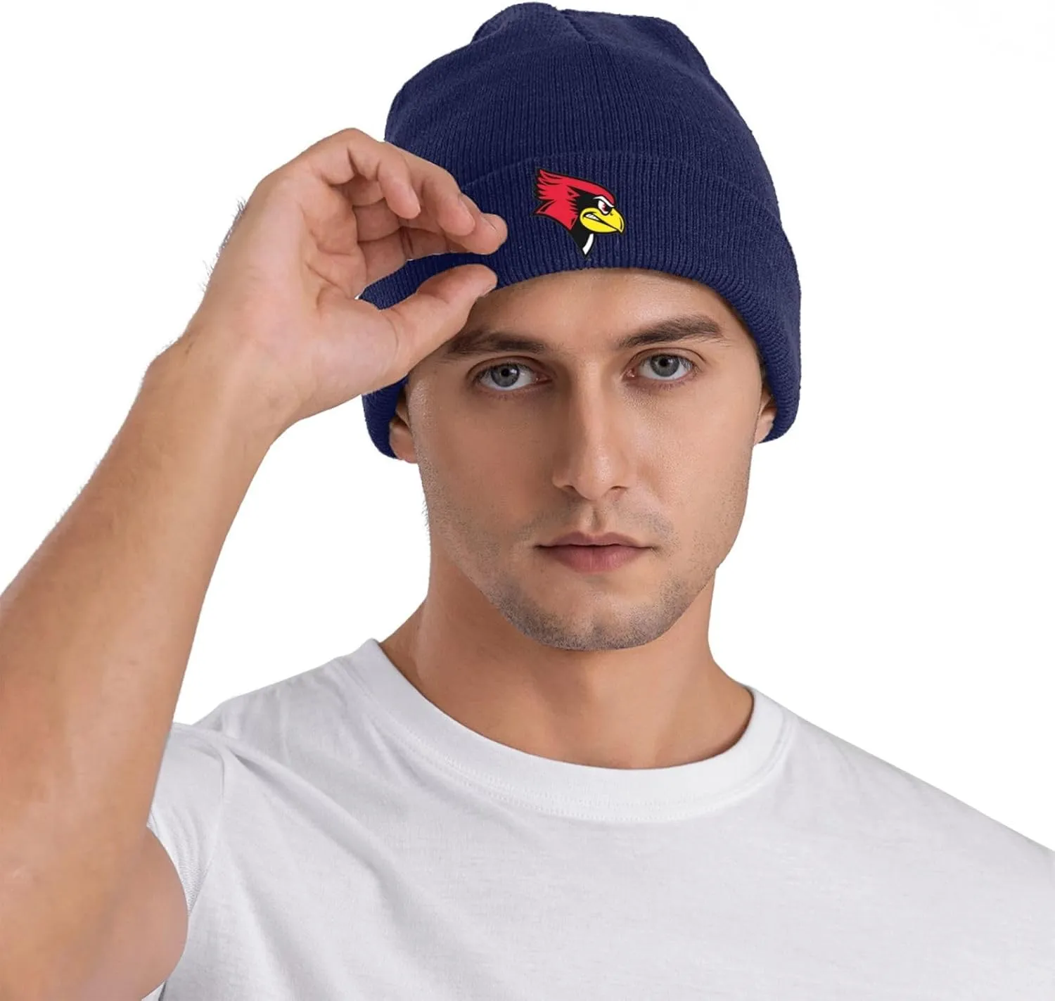 Illinois State University Logo Classic Warm Winter Knit Cap Fleece Lined Beanie Hat