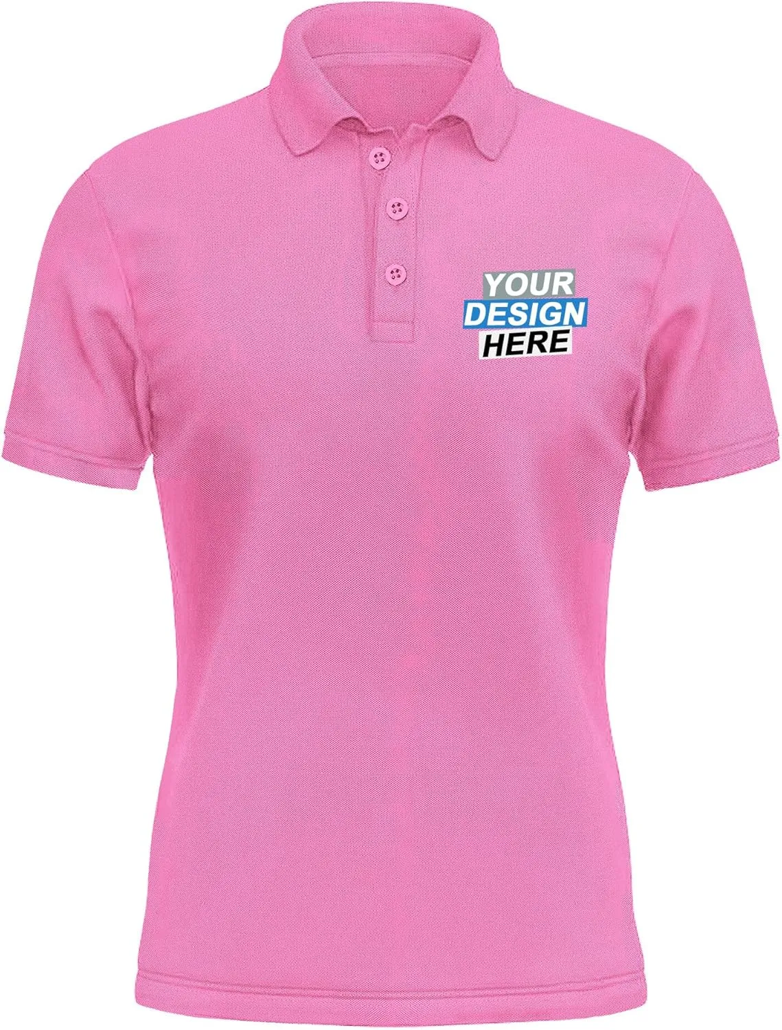 KAMKOO Custom Shirt Polo Men/Women Design Your Own T Shirt Personalized Text Logo Name Print Sports Golf Cotton Tee