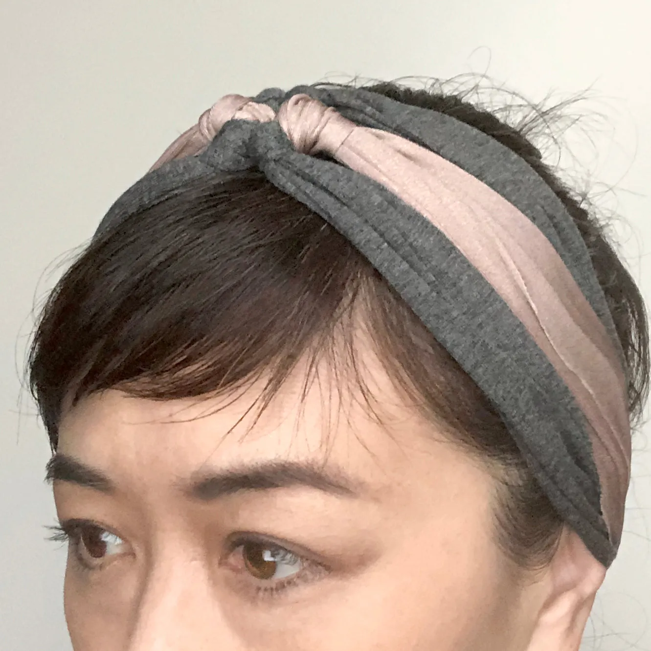 Knot headband  Gray and color