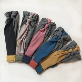 Knot headband  Gray and color