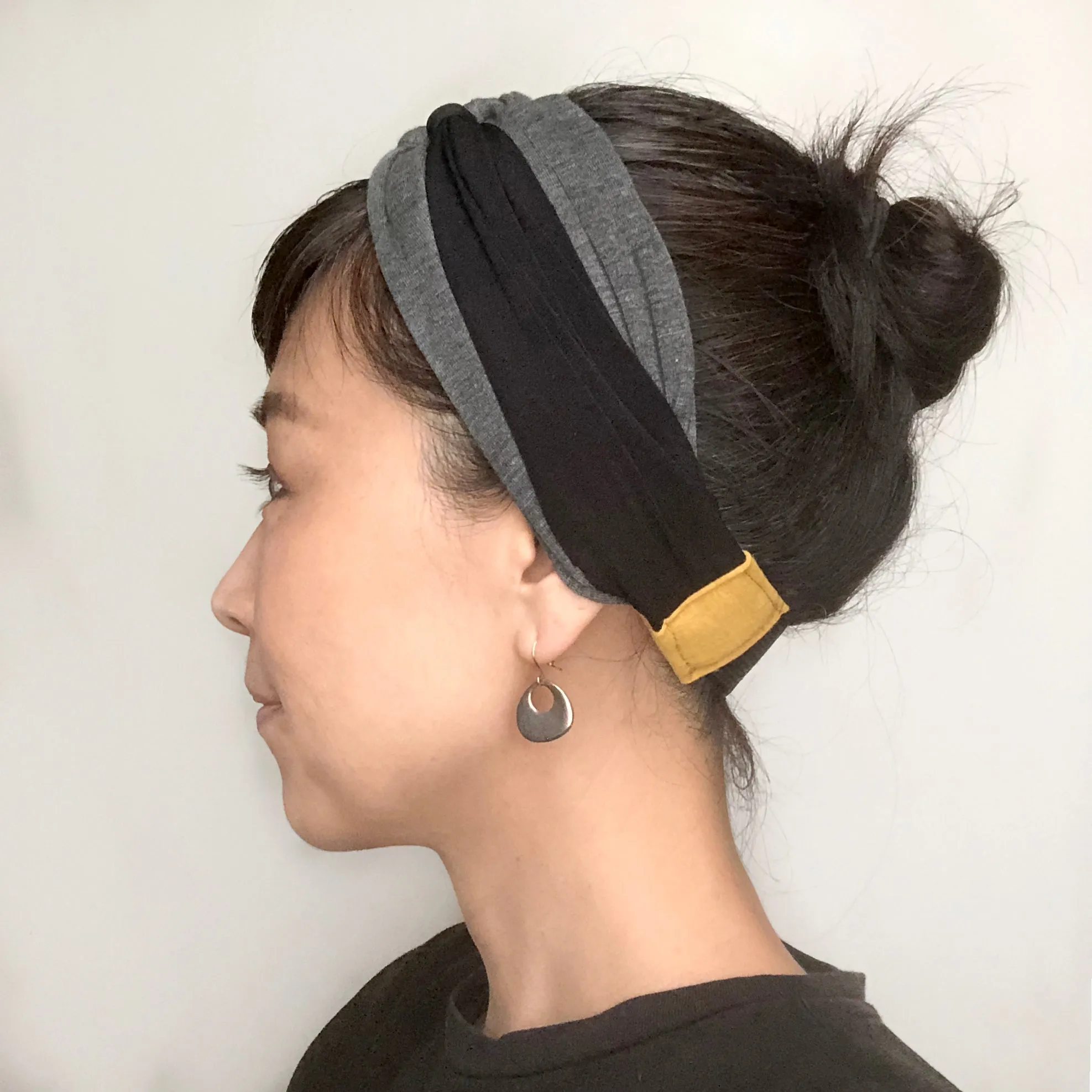 Knot headband  Gray and color