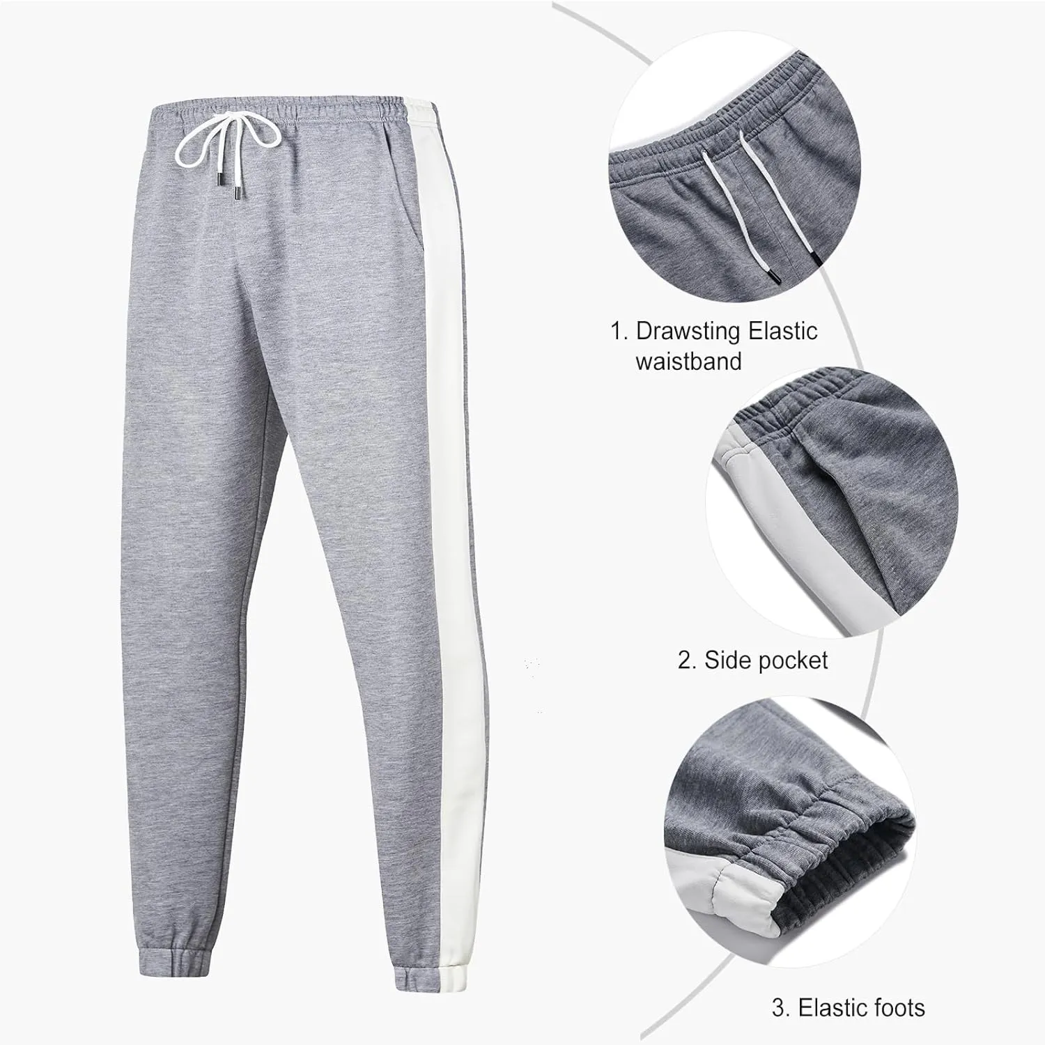 LBL Leading the Better Life Men's Sweat Suit 2 Piece Outfit Casual Contrast Sports Jogging Tracksuits Set