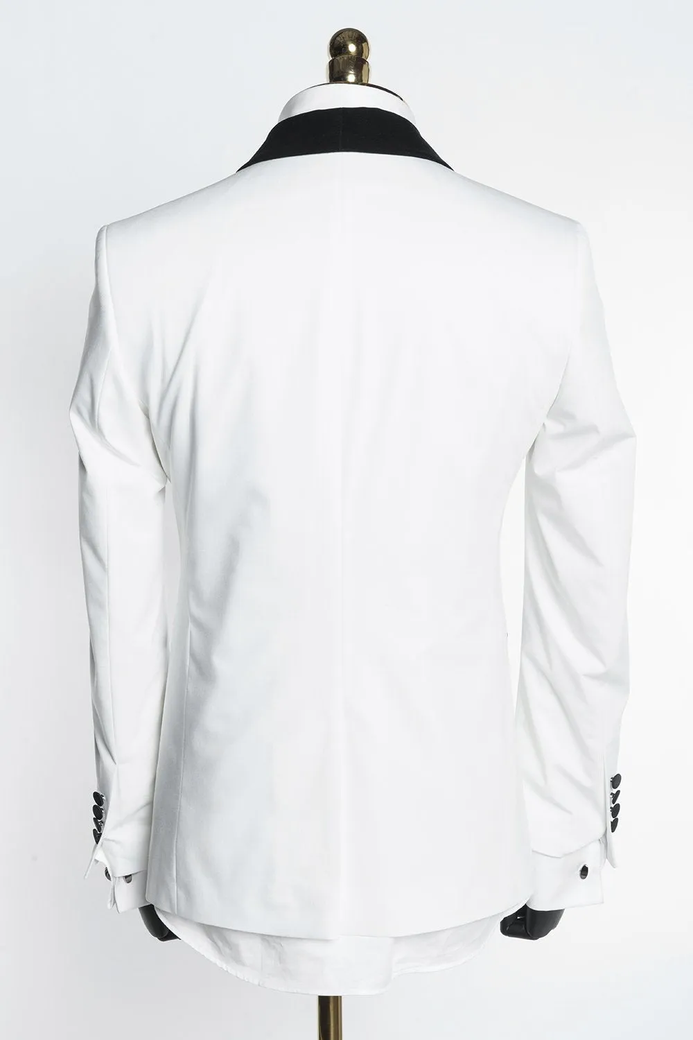 Ludlow Velvet Shawl Collar Tuxedo - White