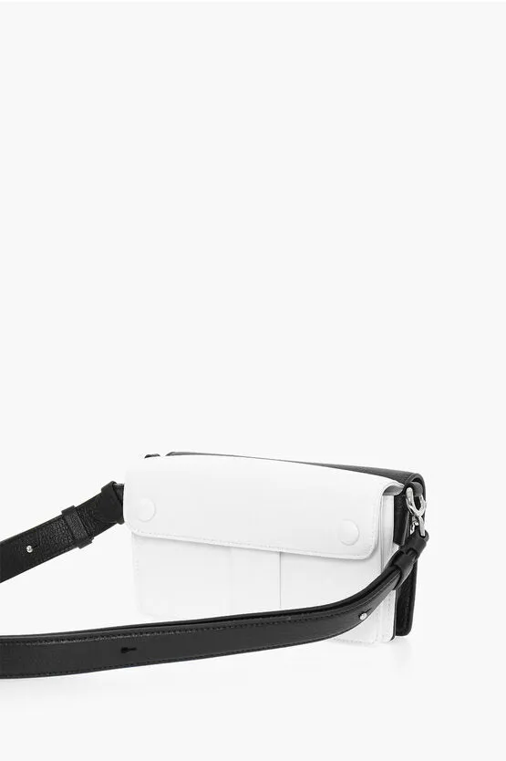 Maison Margiela MM11 Textured Leather Two-Tone Shoulder Bag Unica One size
