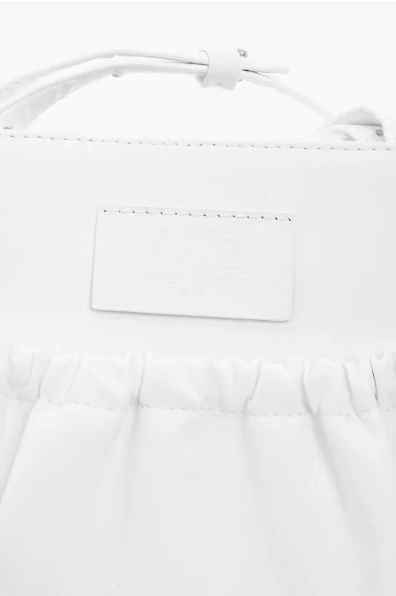 Maison Margiela MM6 Faux Leather Tote Bag with ruched Pocket Unica One size