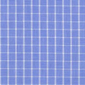 Mid Blue End on End Ground Check with White Stripes Classic Custom Shirt 100C 60*60 Sas733a
