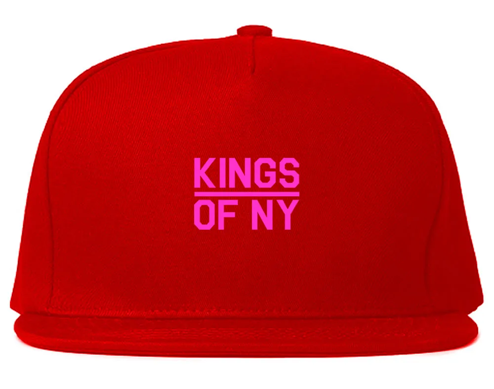 Mini Pink Classic College Logo Mens Snapback Hat Cap