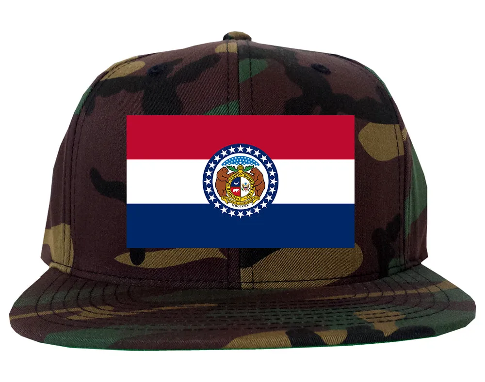 Missouri State Flag MO Chest Mens Snapback Hat