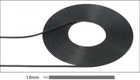 Piping Cable OD 1.0mm (Black),
