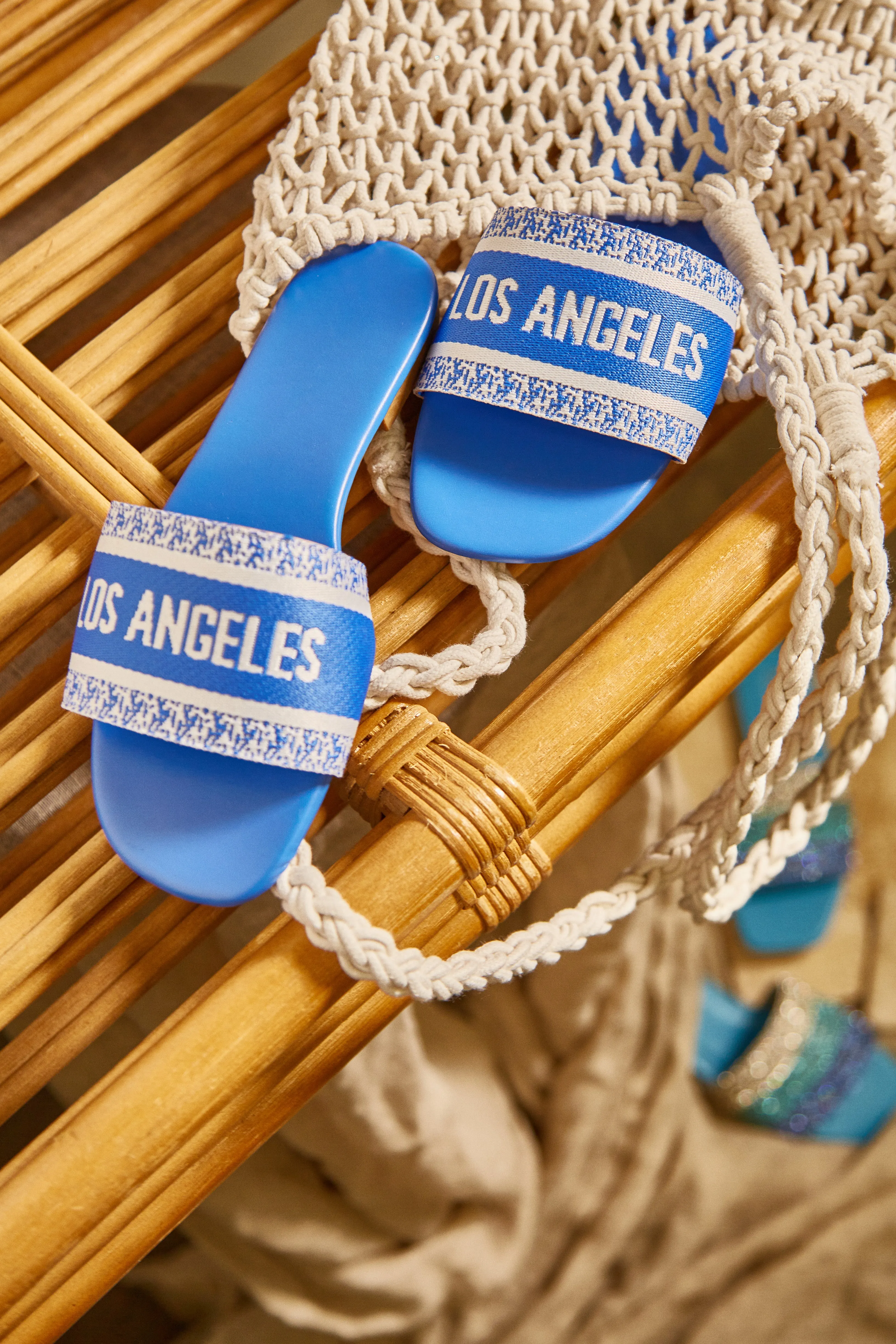Resort Vacay Slip On Sandals - Blue