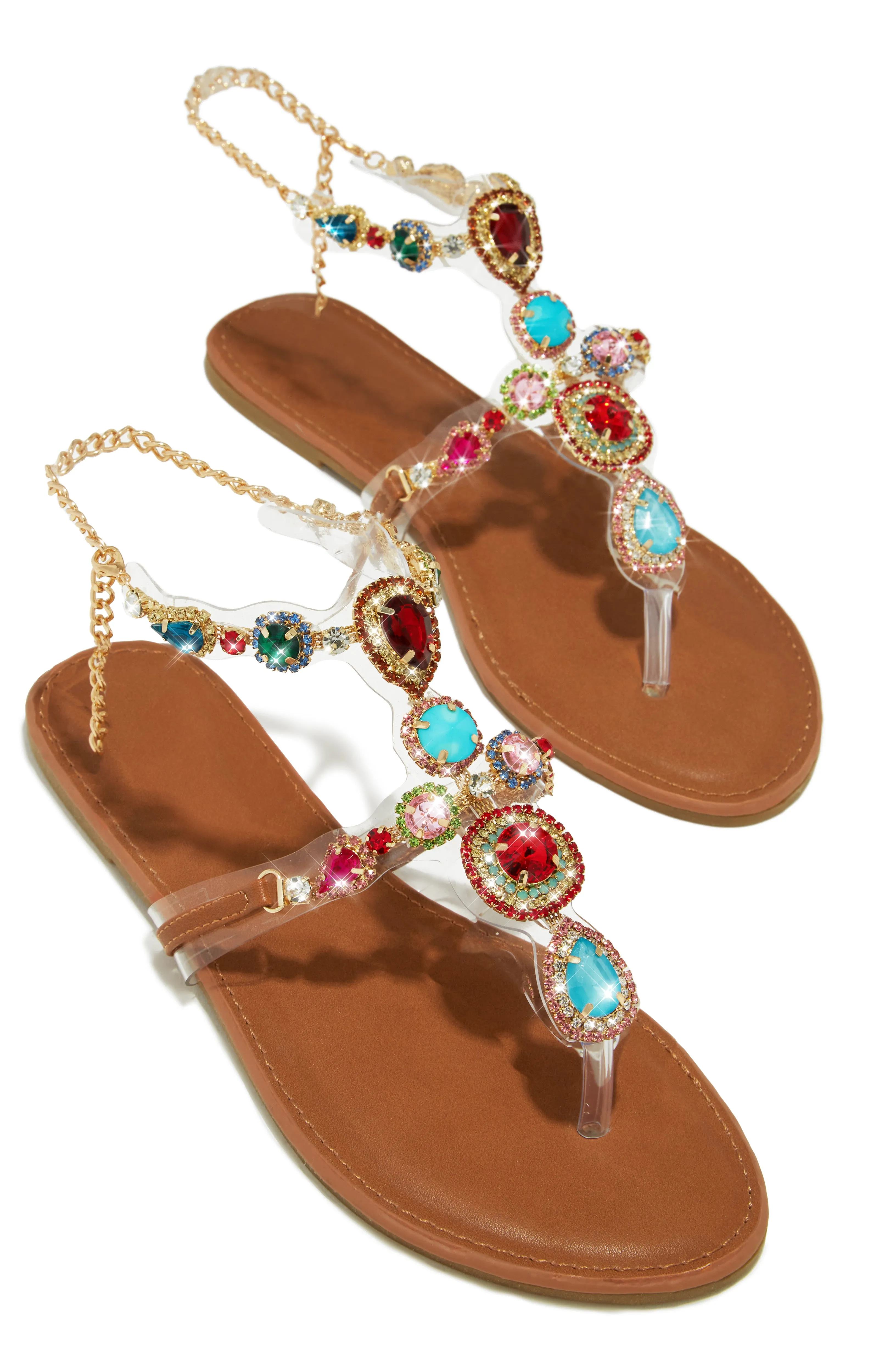 Sandra Embellished Sandals - Multi