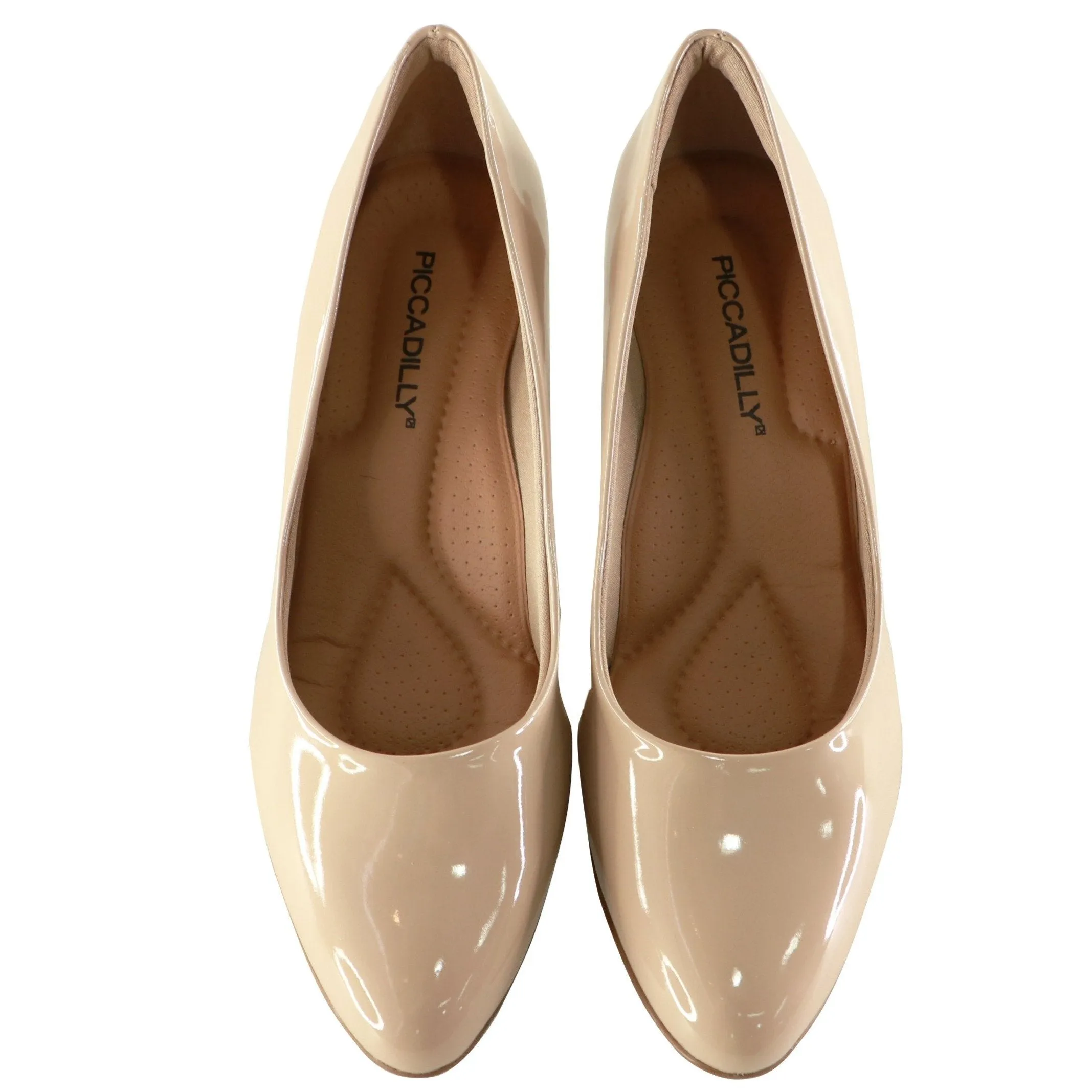 Shimmering Allure Pumps - Nude Patent (703.001)