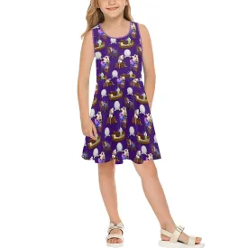 Spaceship Earth Girl's Sleeveless Sundress