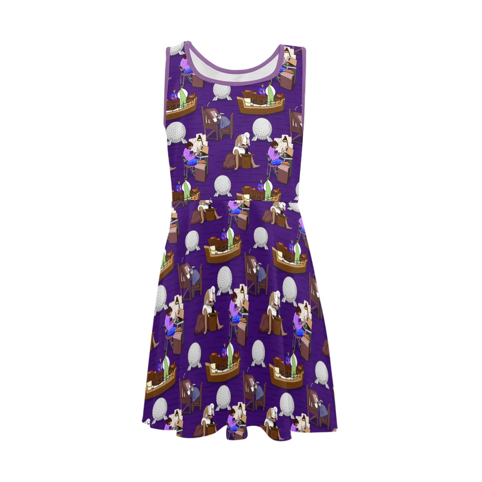Spaceship Earth Girl's Sleeveless Sundress