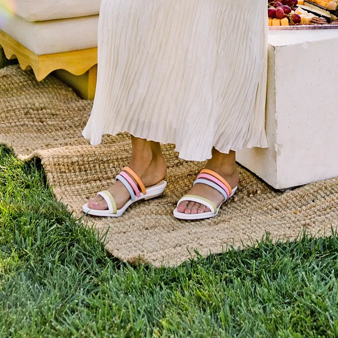 The Slide - White Multi Leather Rope 3 Block