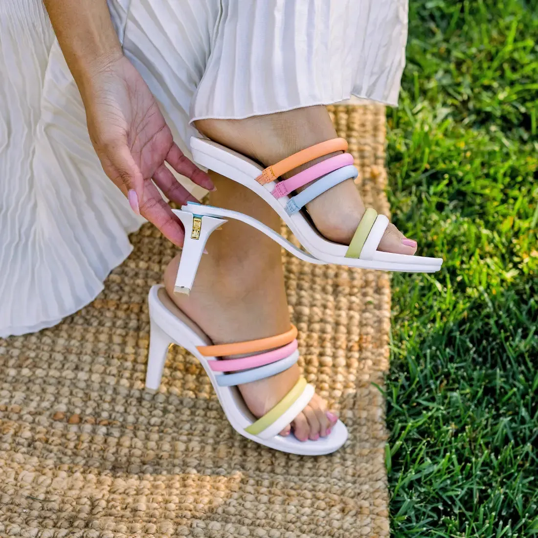 The Slide - White Multi Leather Rope 3 Block