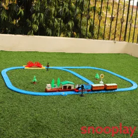 Toy Train Playset with Changeable Tracks (Light & Sound)