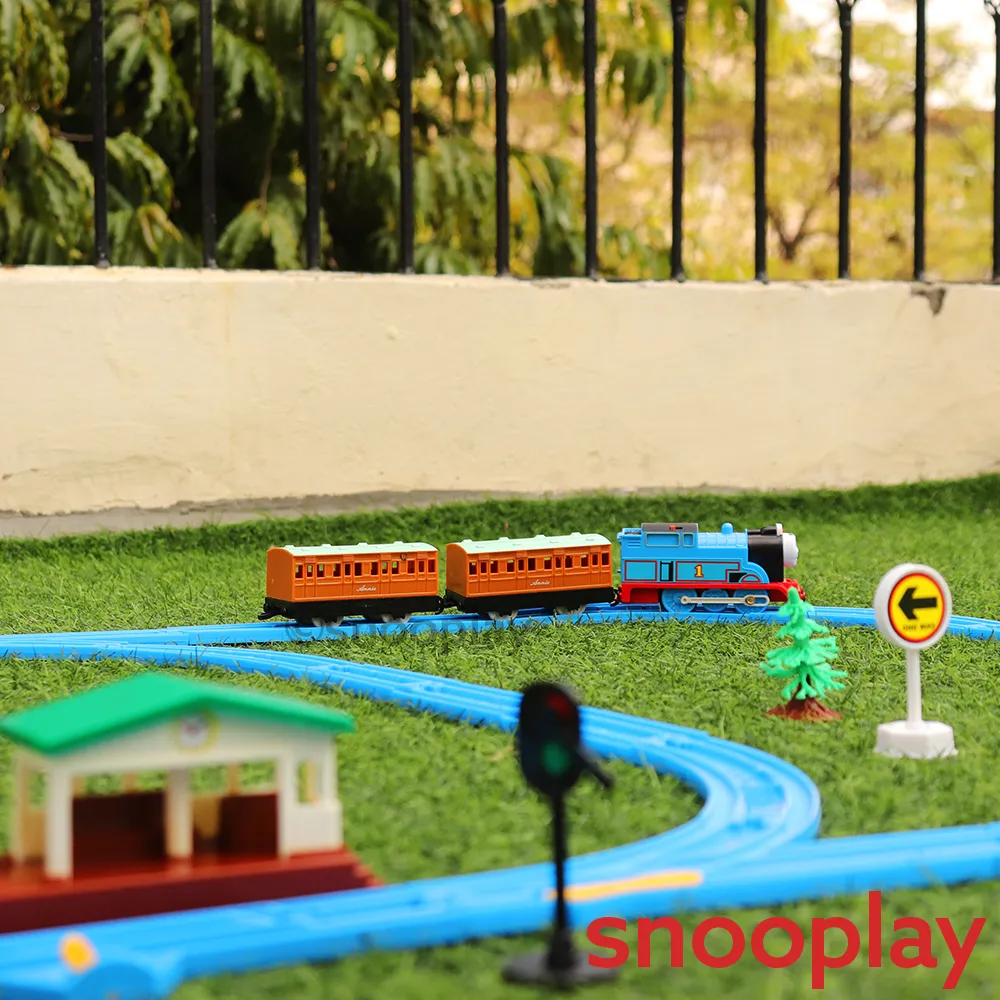 Toy Train Playset with Changeable Tracks (Light & Sound)