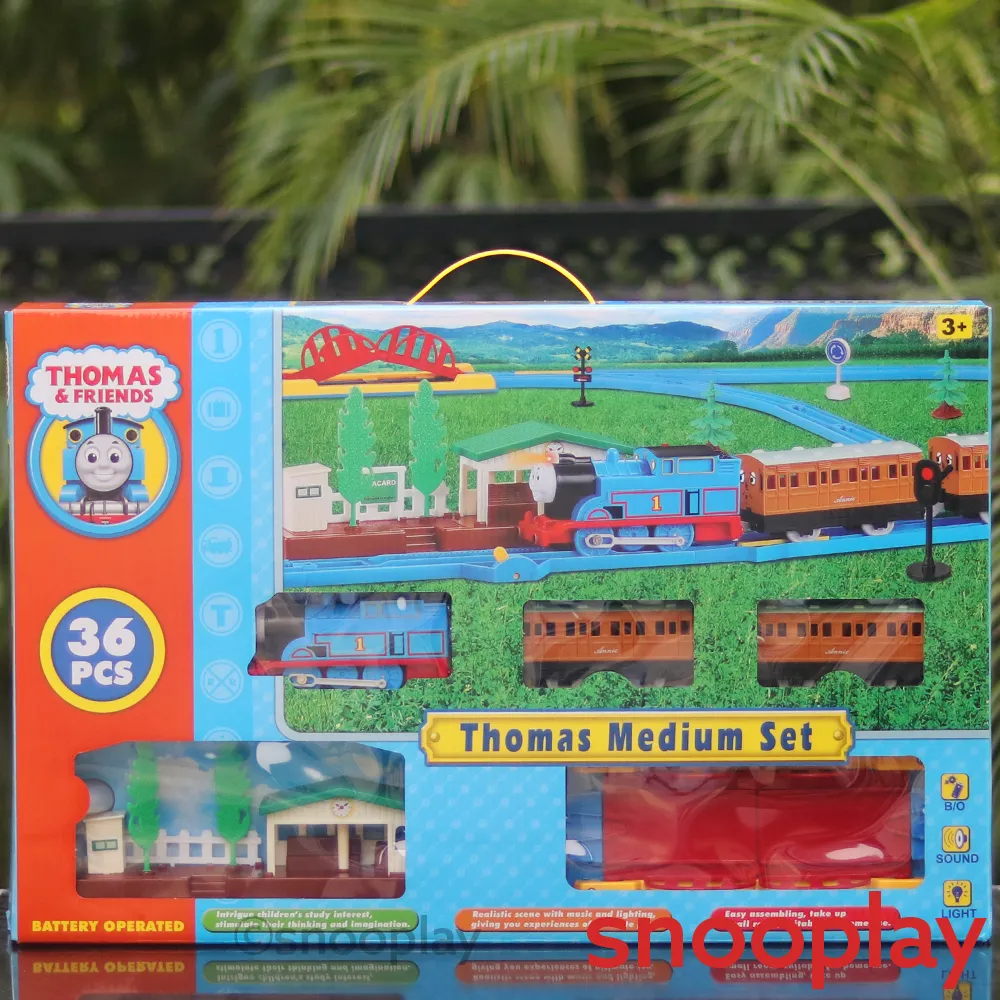 Toy Train Playset with Changeable Tracks (Light & Sound)
