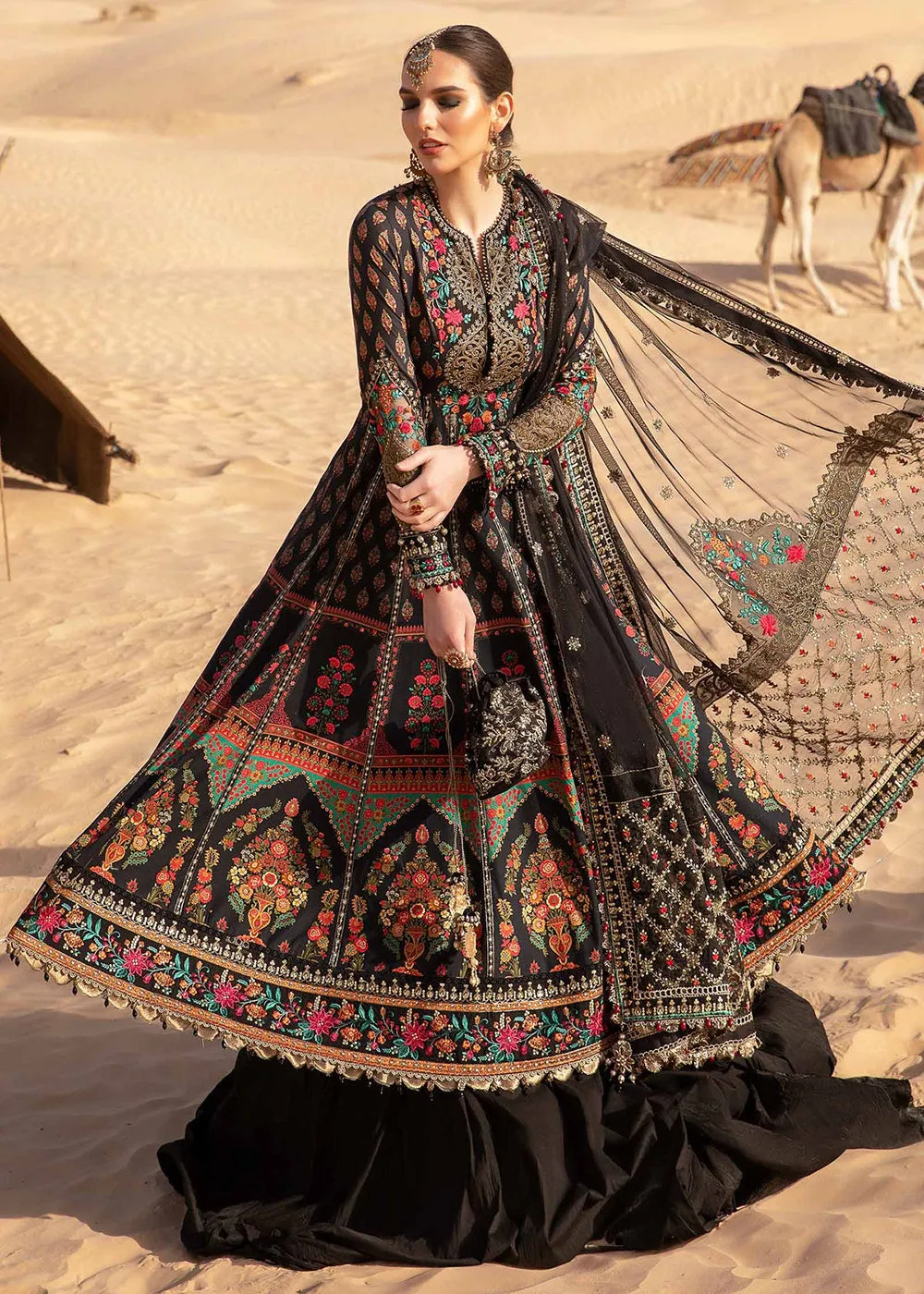 Unstitched Voyage a' Luxe Lawn '24 by Maria B | D-2413-B