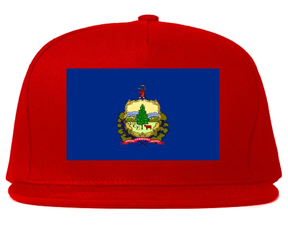 Vermont State Flag VT Chest Mens Snapback Hat