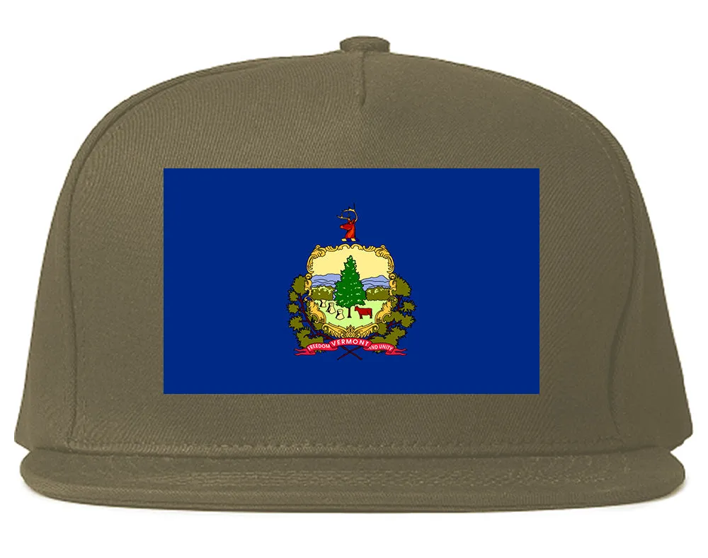 Vermont State Flag VT Chest Mens Snapback Hat